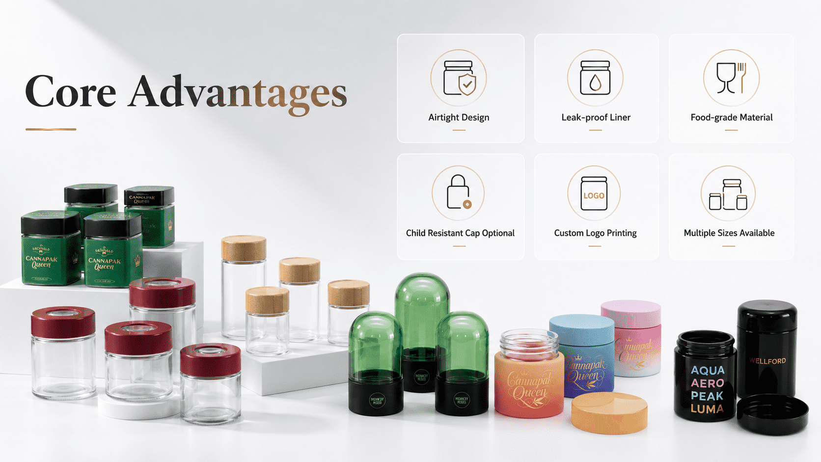 child-resistant glass jar airtight